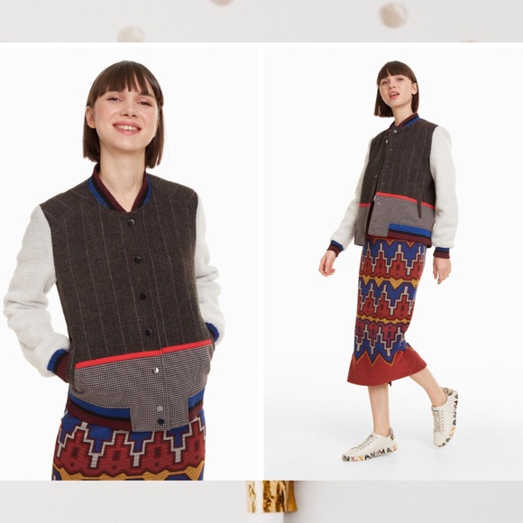 Desigual Foxy Varsity Jacket 🆕 - Picture 4 of 7